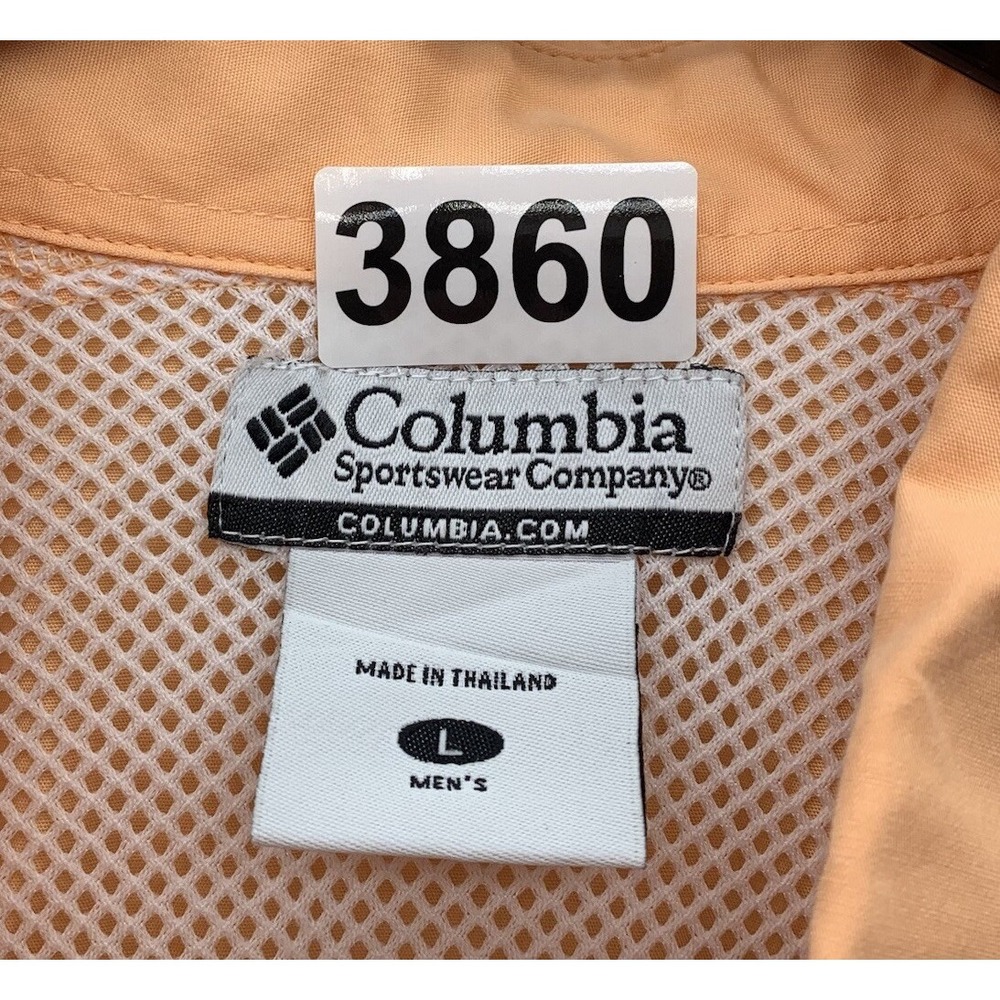 Columbia PFG Bonehead Shirt Mens Large Orange Fishing Outdoor Vented Dad FM7130 - Picture 10 of 10